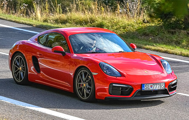 red porsche